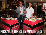 Vino e Gusto auf drei Rädern - Guido Prick stellt neues Outdoor-Konzept mit Picknick-e-Bikes vor: Flexibles Fine Dining in der Natur 